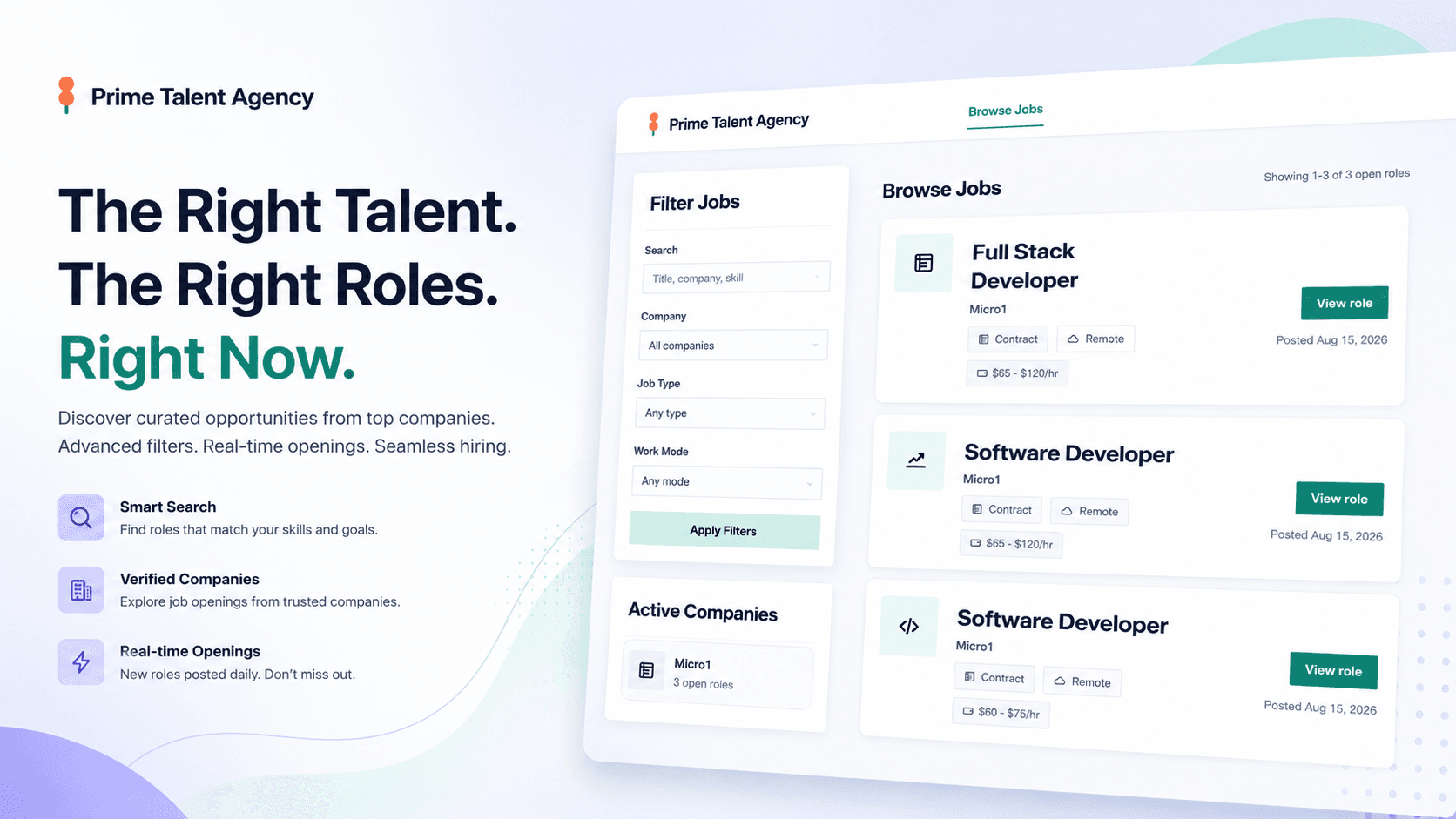 Prime Talent dashboard hero image